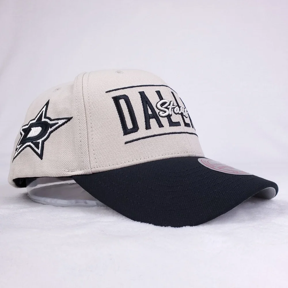 Dallas Stars‎ Mitchell & Ness NHL Pro Fit Snapback Hat Cap Script 3D Logo NWT